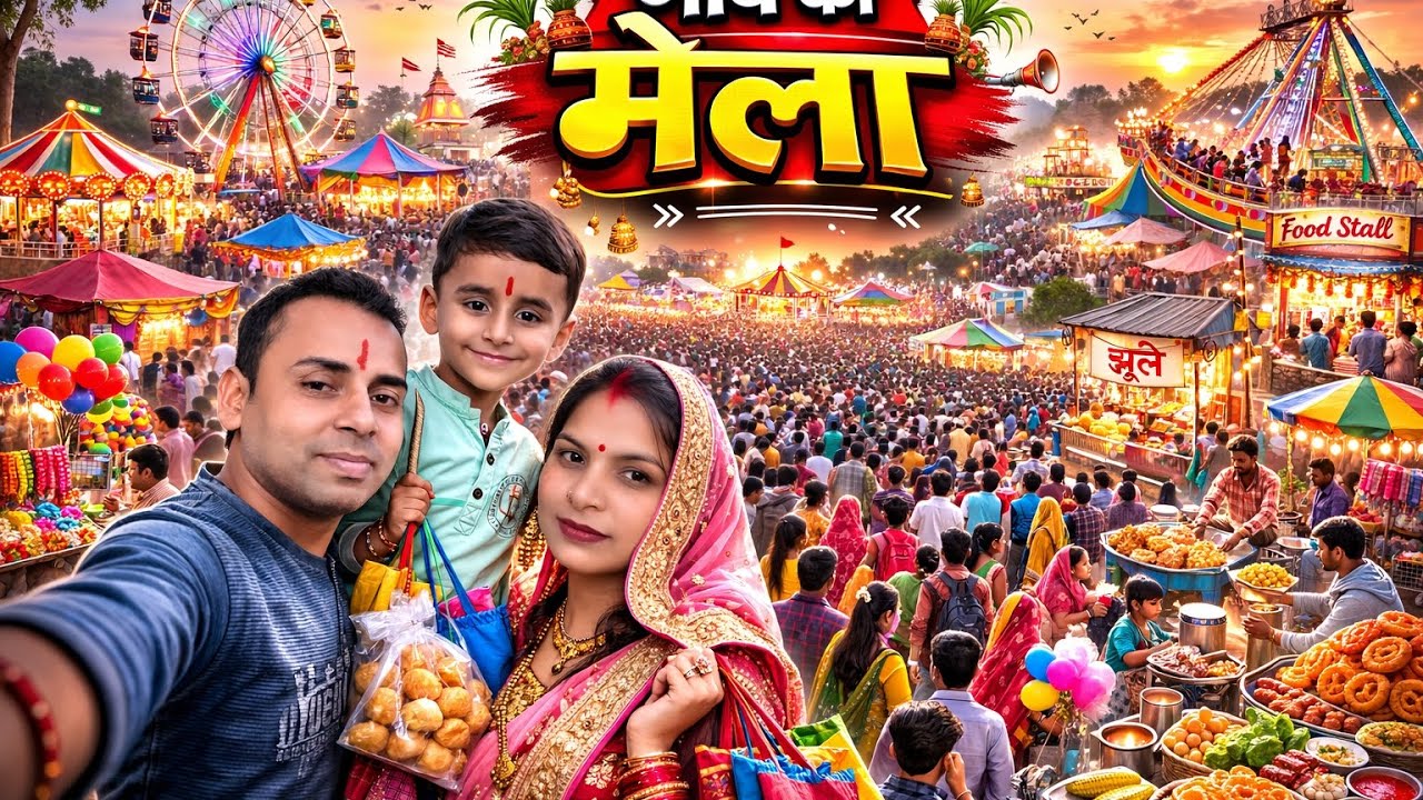 गाँव का मेला 2026 | हमारे गाँव का शानदार मेला | भीड़, झूला और मस्ती l गाँव की शान – हमारा देसी मेला