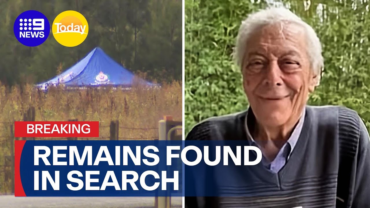 #BREAKING: Human remains found in search for missing Sydney grandfather | 9 News Australia