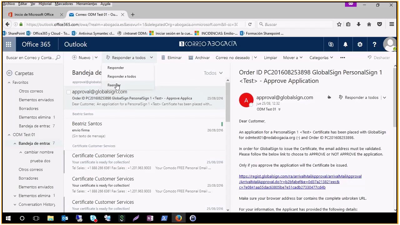 Correo Abogacía Webmail Responder a un correo webmail