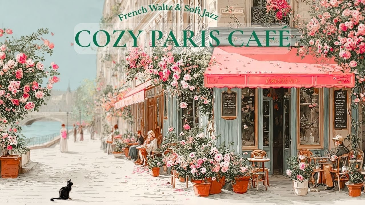 𝐏𝐀𝐑𝐈𝐒 𝐂𝐀𝐅𝐄́ ☕ Riverside Spring Café Moments | French Waltz & Soft Jazz (2H)
