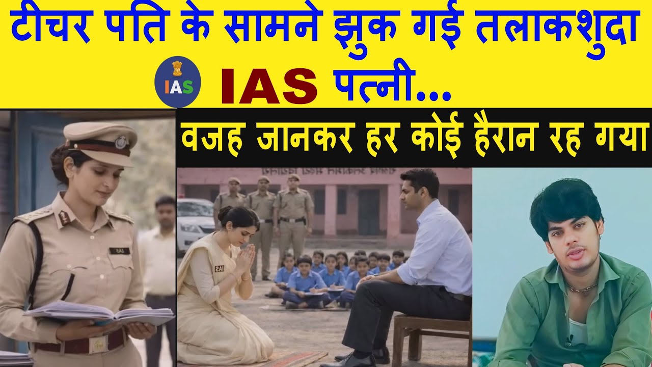 टीचर पति के सामने झुक कर रोने लगी  तलाकशुदा IAS पत्नी… वजह जानकर हर कोई हैरान रह गया…