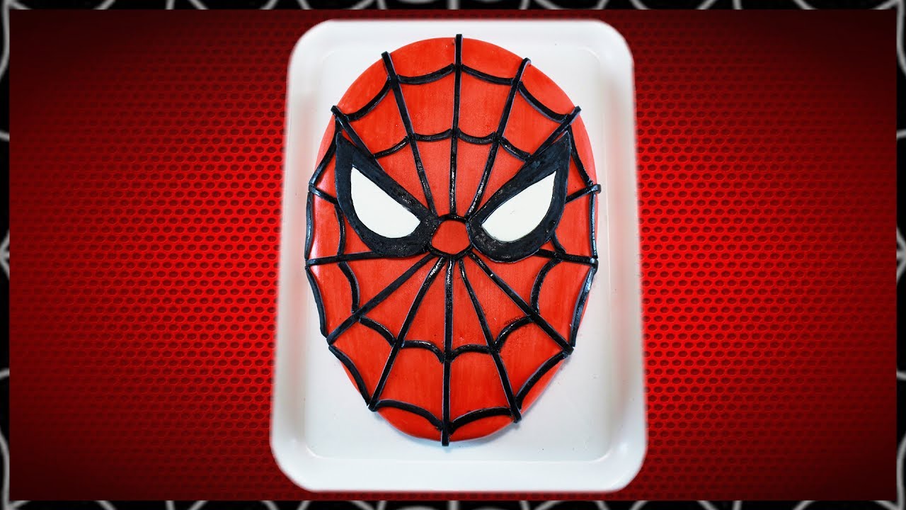 Strawberry Spiderman Cake - My Fondant Recipe