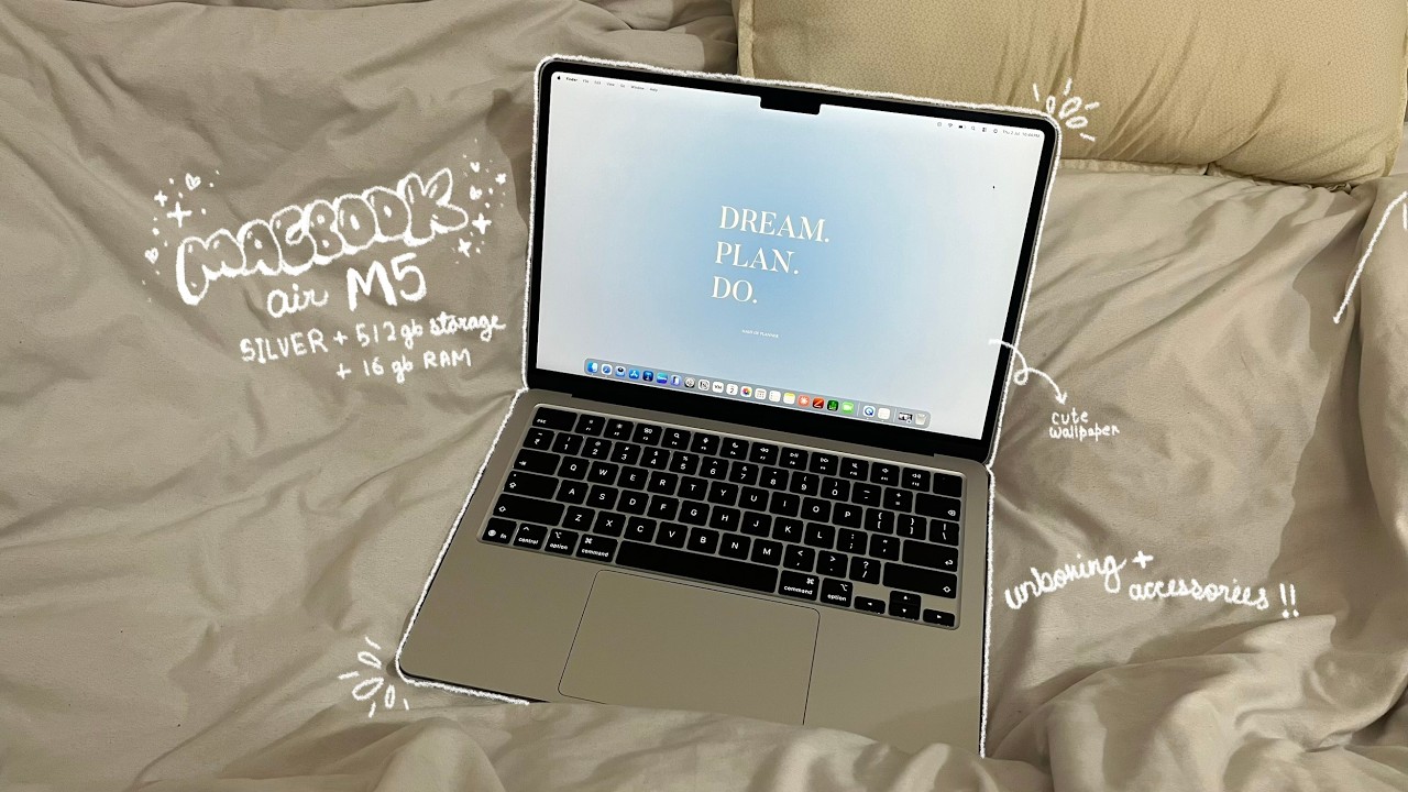 🍎 MacBook Air M5 re-Unboxing | Silver 🤍 | 512 GB storage, 16 GB RAM | aesthetic and cozy :)