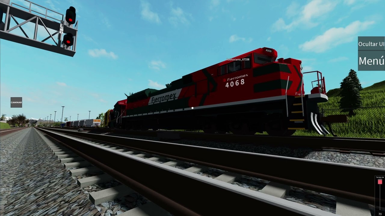 Tren en Roblox maniobras de trenes en patio 