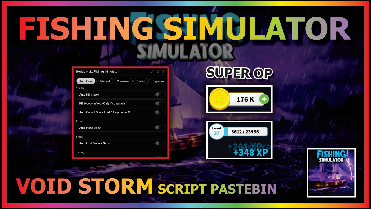 FISHING SIMULATOR Script Pastebin 2022 AUTO FISH | AUTO SELL |  AUTO KILL MOOBY WOOD | SHARK FARM 🌀