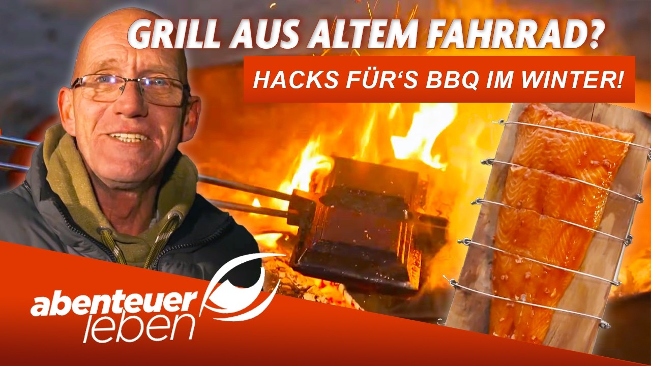 Wintergrillen extrem: Lachs mit Fahrradspeichen & Grillen im Kochtopf! | Abenteuer Leben