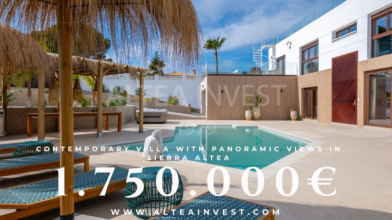 Contemporary villa with panoramic views in Sierra Altea