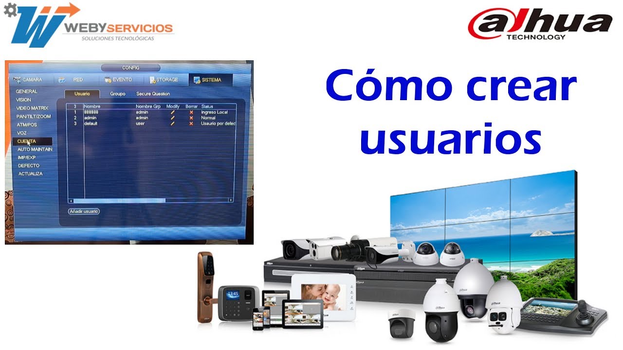 Cómo crear usuarios en DVR Dahua o Saxxon