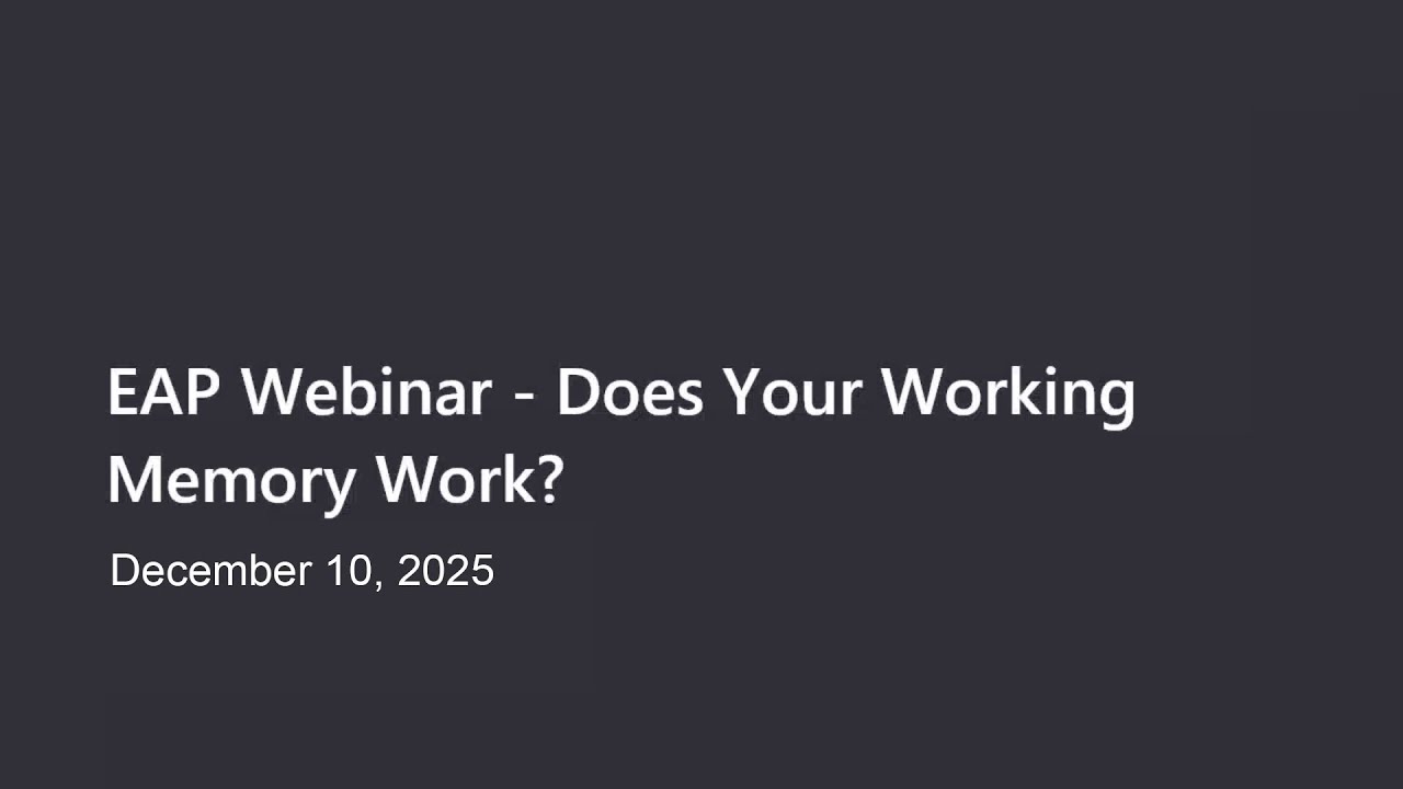 Does Your Working Memory Work?