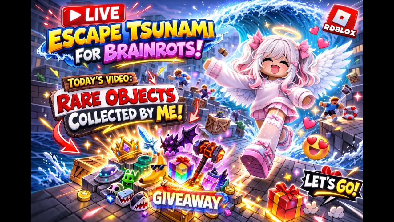 ROBUX GIVEAWAY  TO   RANDOM SUBSCRIBER   escape tsunami.....❤️CHALLENGE DAY-15#roblox#robloxlive