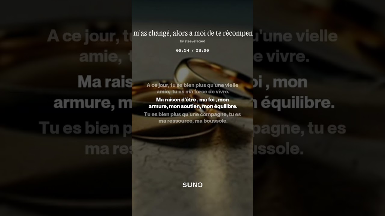 Tu m'as changé, alors a moi de te récompenser by Paddock SUNO