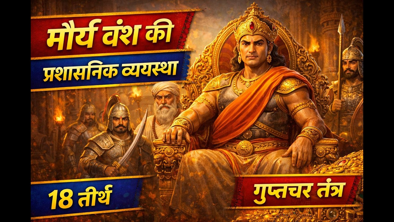 मौर्य वंश की प्रशासनिक व्यवस्था | 18 तीर्थ, विभागीय अध्यक्ष, गुप्तचर तंत्र | Mauryan Administration