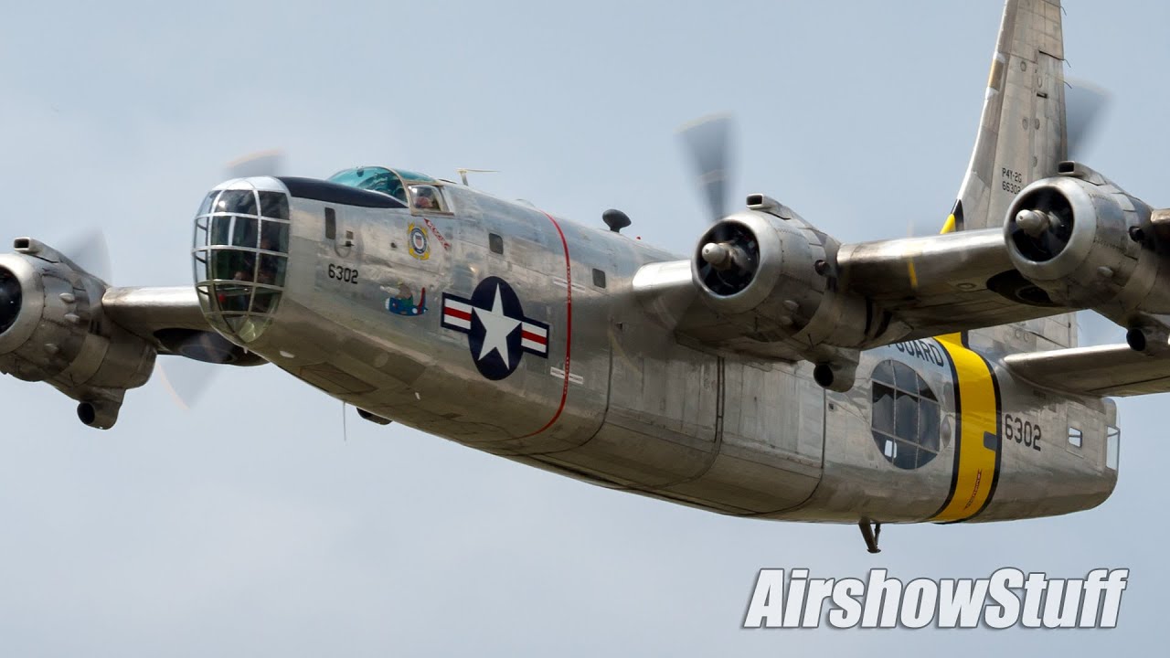 WWII Bombers - Low Flybys! - Spirit of St. Louis 2022