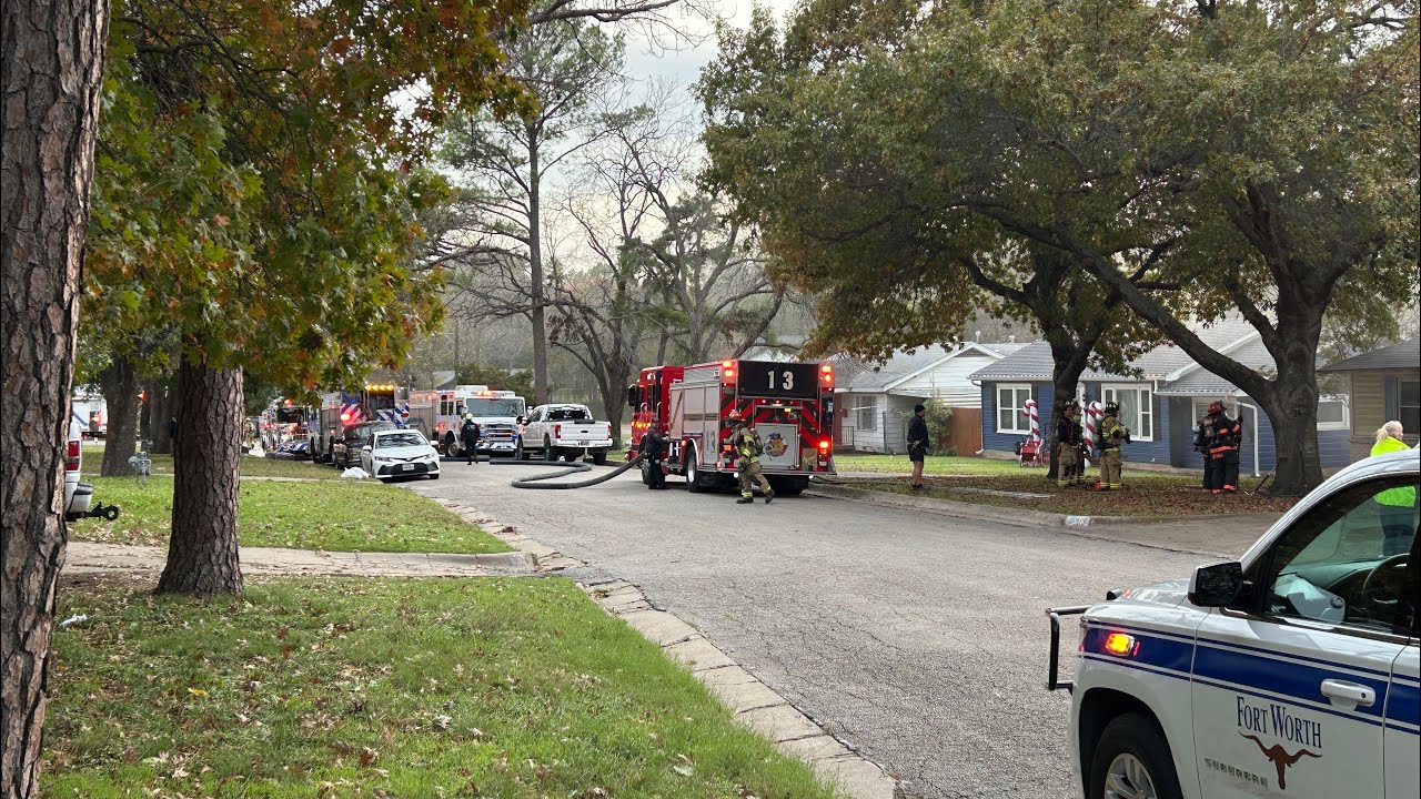 Fort Worth Fire Department on scene of residential structure fire
