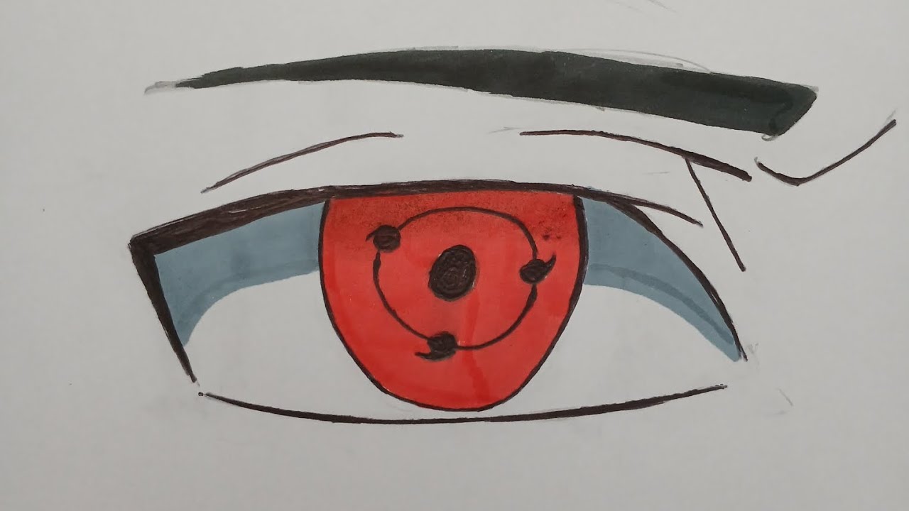 Como desenhar o sharingan de um geito fácil (passo a passo)#viral #desenho #drawing #sharingan 