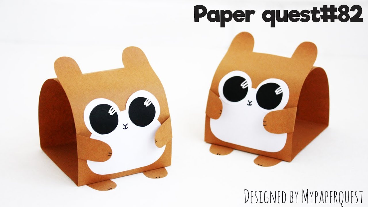 🐹 ХОМЯК ИЗ БУМАГИ 🐹 [ ПОДЕЛКИ ДЛЯ ДЕТЕЙ ] EASY HAMSTER CRAFT FOR KIDS