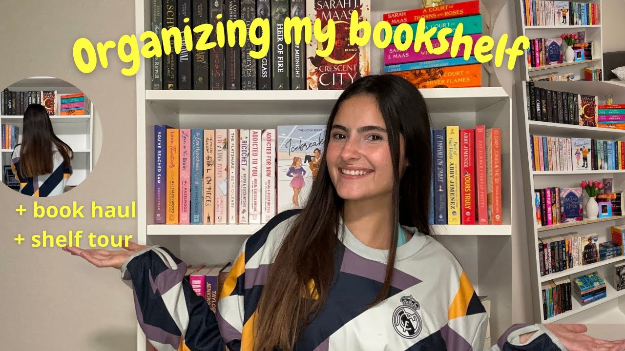 organizing my new bookshelf + bookshelf tour
