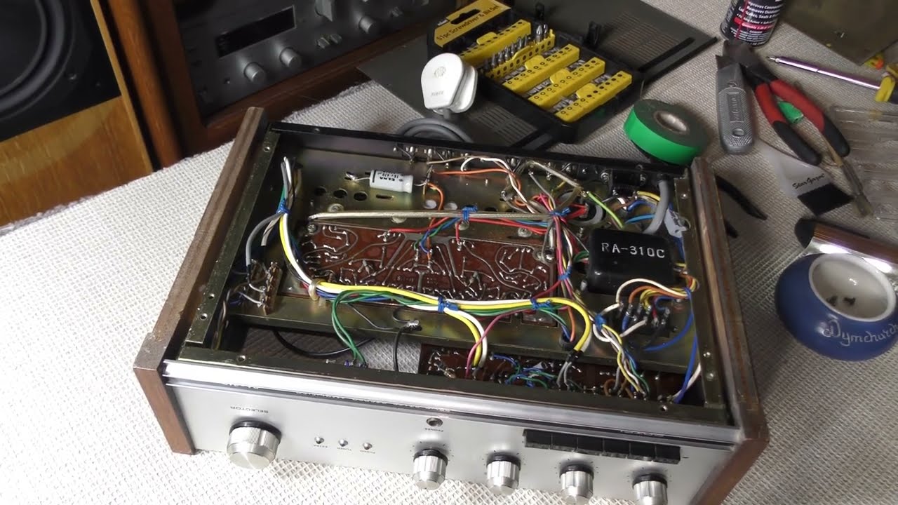 VINTAGE ROTEL RA310 AMPLIFIER STRIP DOWN + CLEAN 1970s HIFI AUDIO SOUND STYSTEM MUSIC REPAIR SHOP UK
