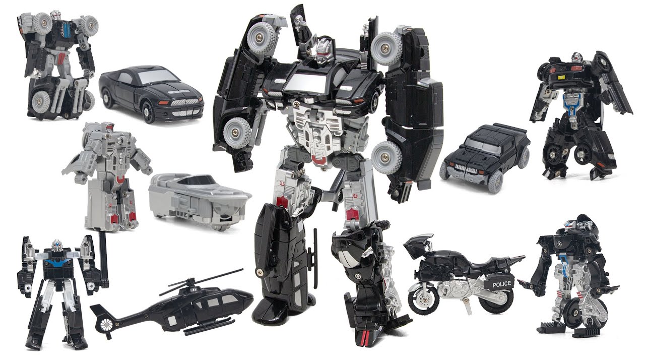 RongDa Die Cast Set Car Bike Ship Helicopter Assemble 5in1 MegaRobot Retouch Transformation