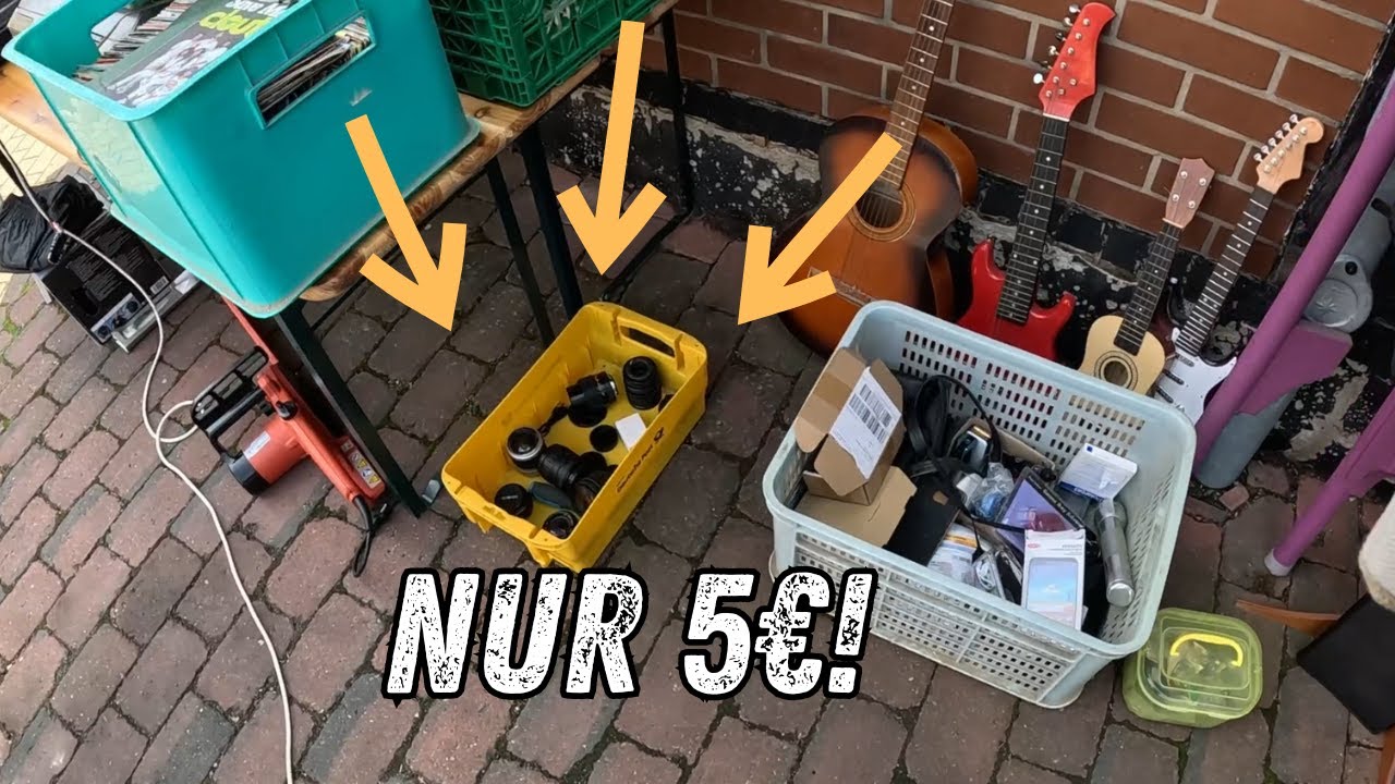 Die GANZE Kiste für nur 5€ 🤤 - Flohmarkt / Reselling Tour 👀