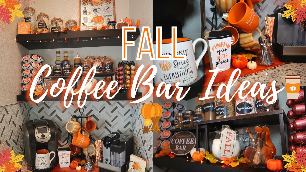 Fall Coffee Bar Ideas 🍁☕️| Fall 2021 Decorating Ideas For Your Coffee Bar | Chez Tiffanie