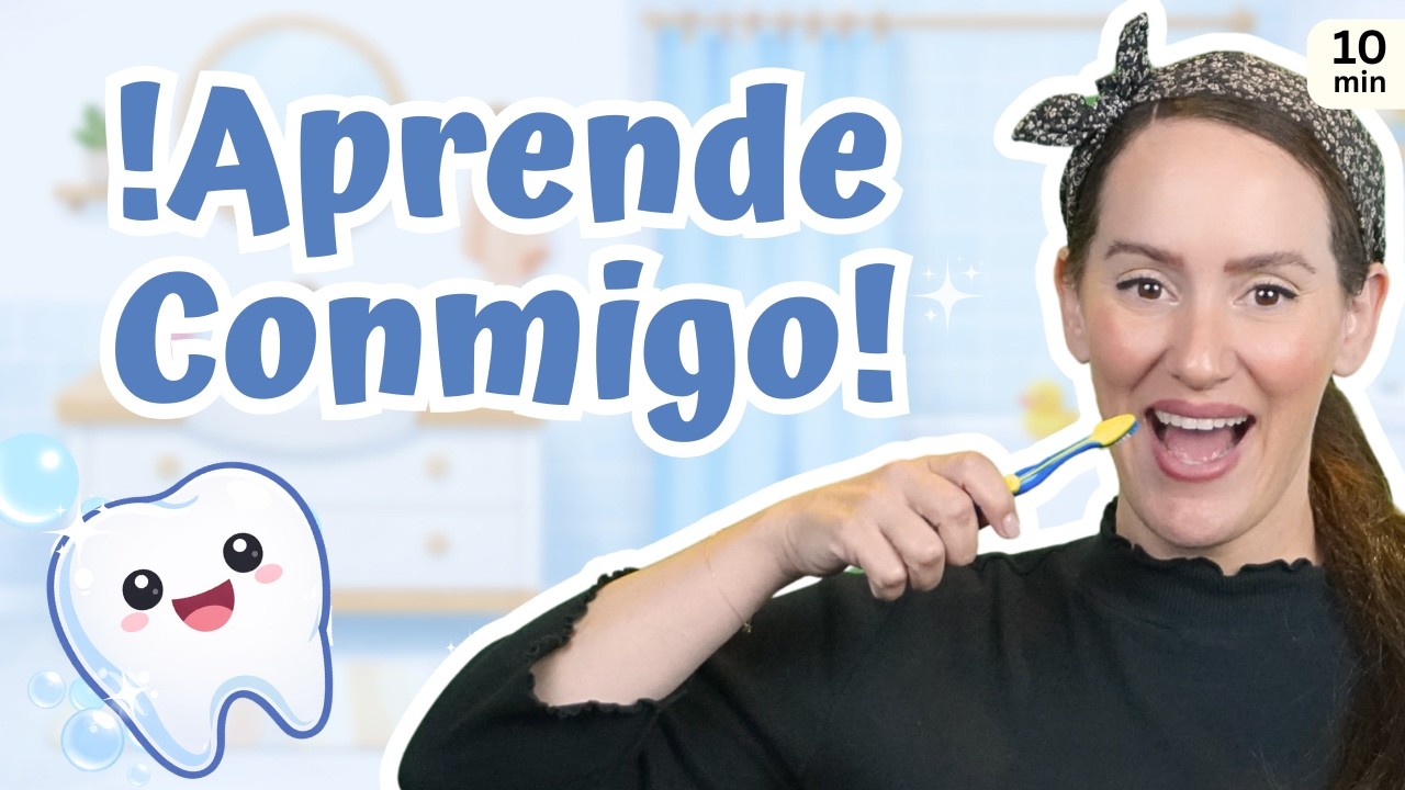 Aprende a Cepillarse los Dientes - Brush your Teeth - Toddler Learning Video - Miss Vale