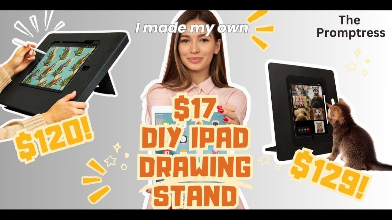 I made an iPad drawing board like Sketchboard Pro ipad stand for artists. DIY under $20!