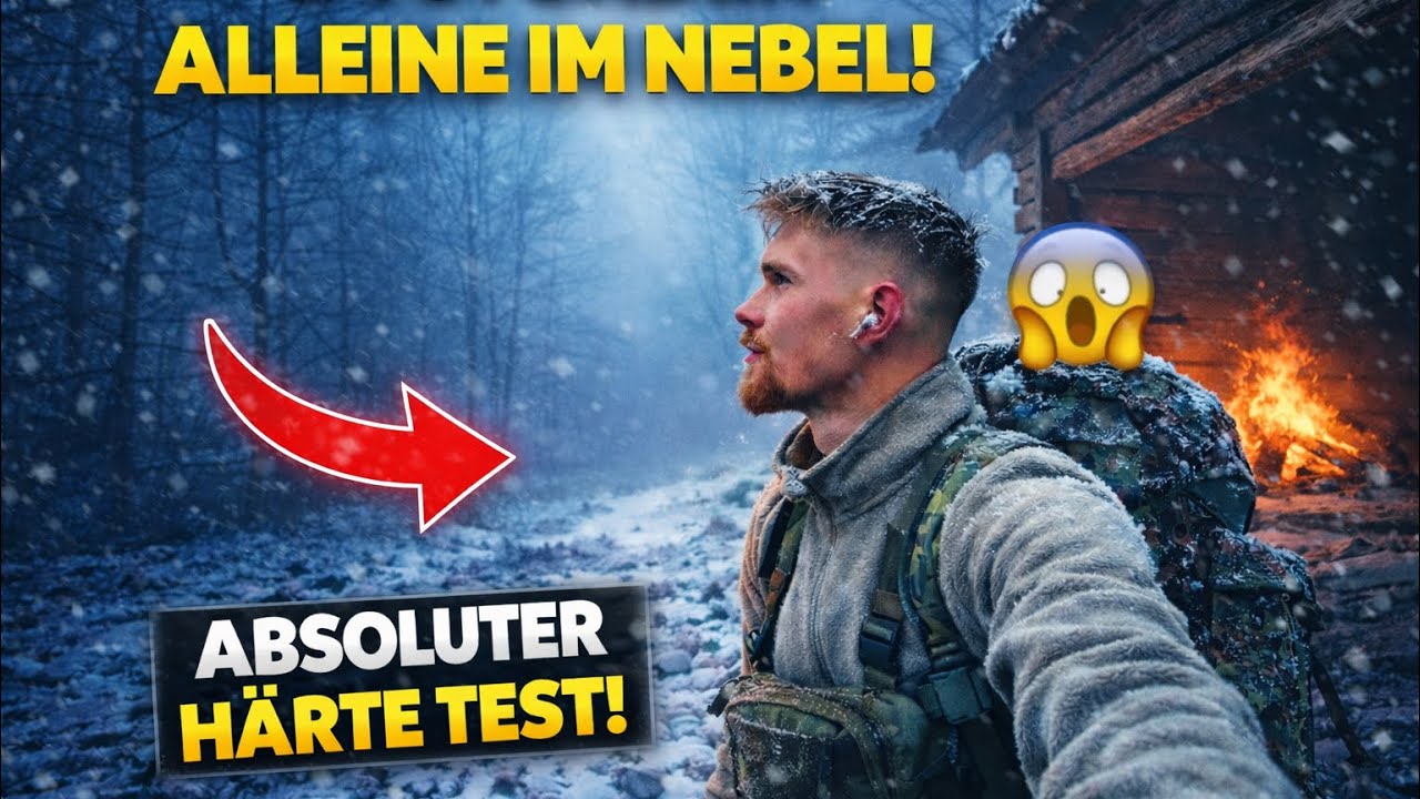 ❄️ ⚠️Winterbiwak alleine im Nebel ⚠️❄️ #outdoor#camping#wintercamping#harz