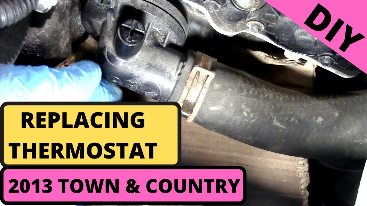 2013 Chrysler Town & Country Replace Thermostat. DIY. #155