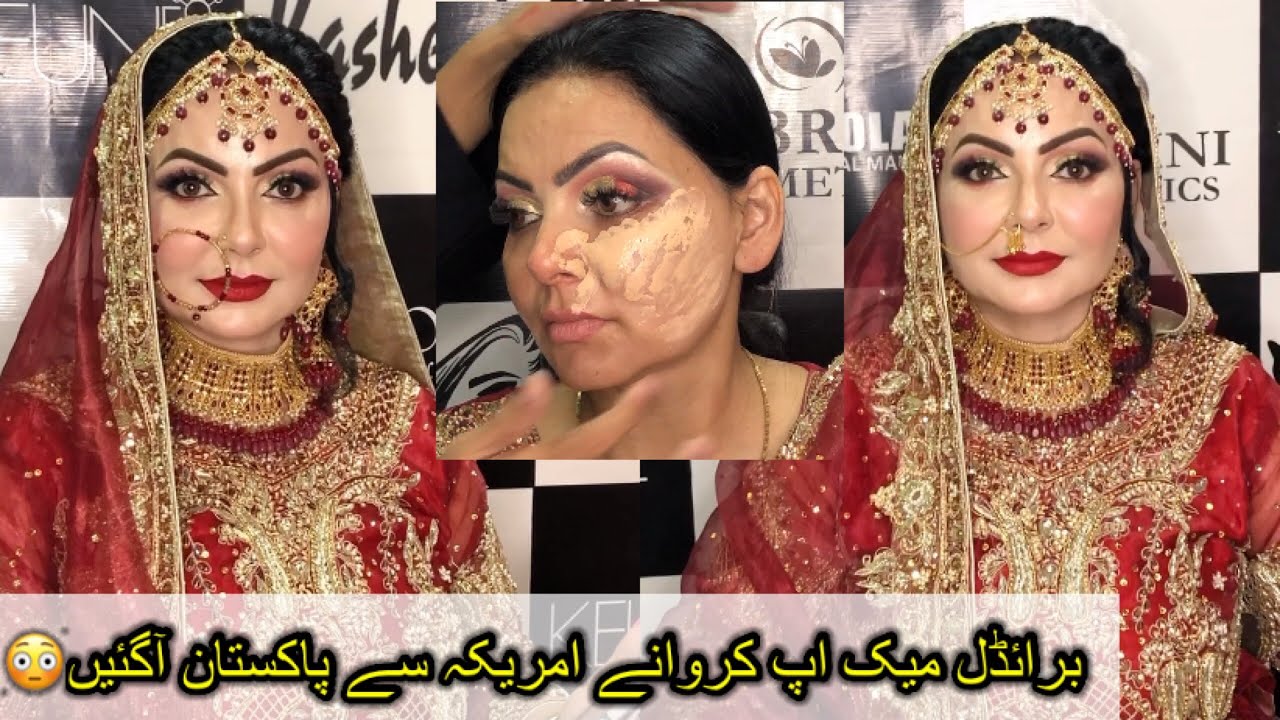 Bridal makeup transformation krwane America se Pakistan aa gai || blush withAmna