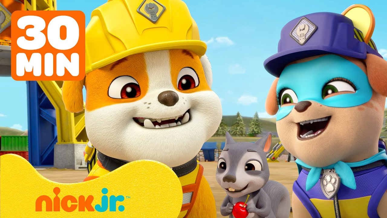 Rubble e Sua Turma | Resgates de Ação do Rubble em Builder Cove! com Mix & Motor | 30 Minutos