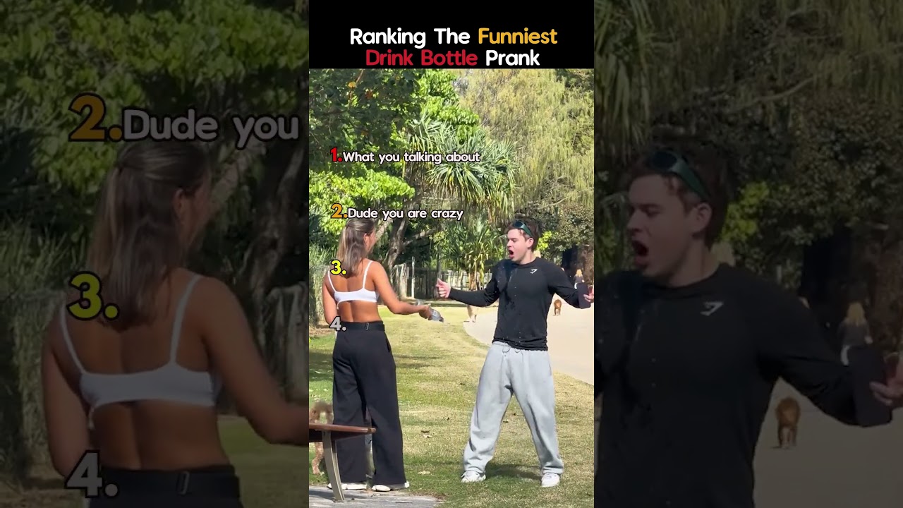 Ranking The Funniest Drink Bottle Prank #funny #funniestmoments #funnyvideos