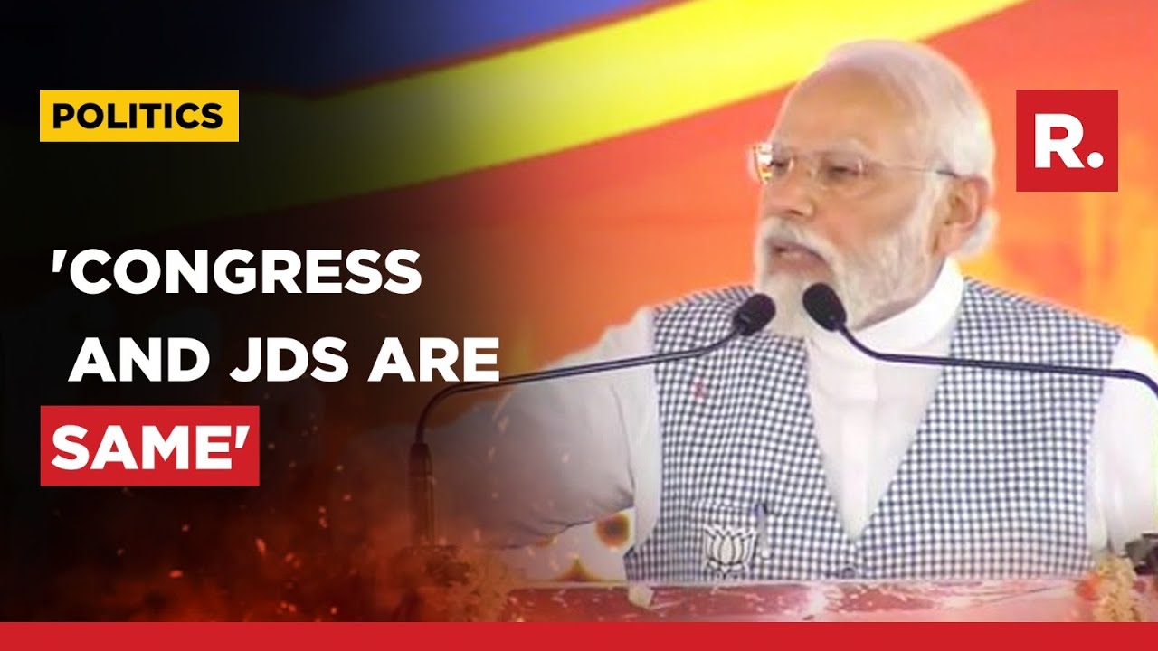 PM Modi Launches Fierce Attack On Congress & JDS, Calls Them 'Dynasty' Parties