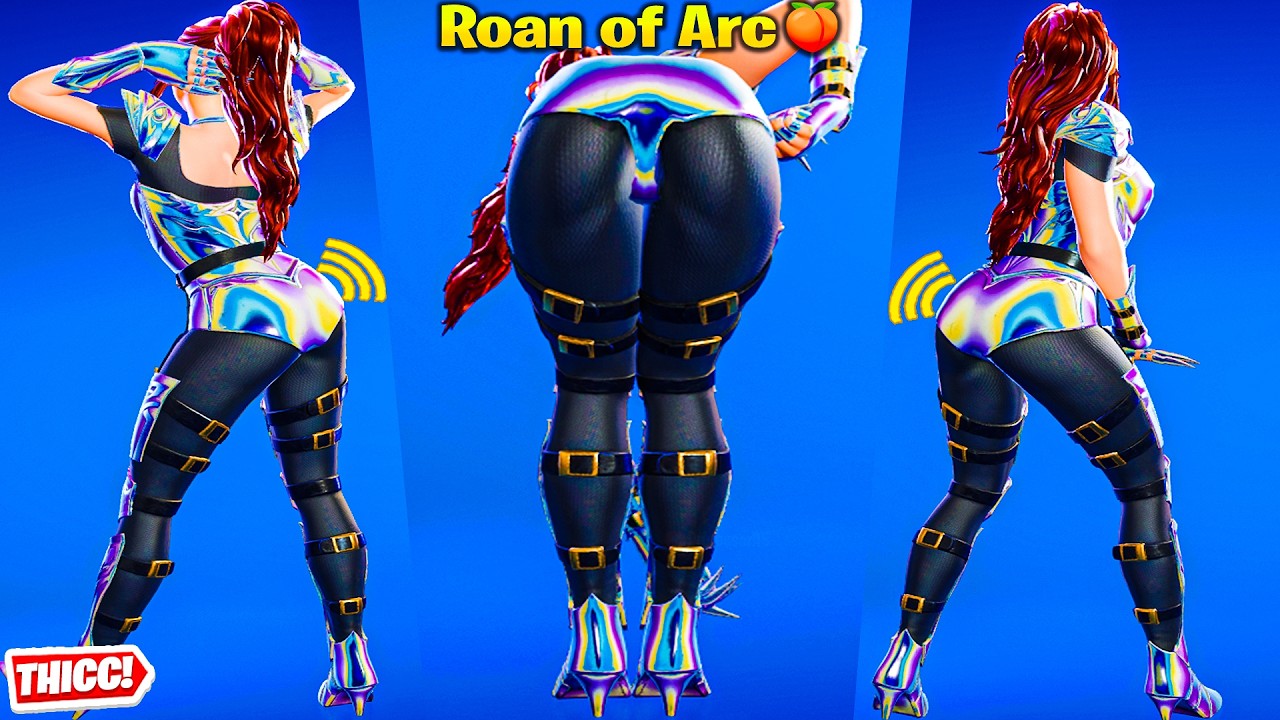 Fortnite Roan Of Arc Skin Showcase Thicc 🍑😍 Top Tiktok Dances & Emotes 😘 New Chappell Roan Outfit 😜