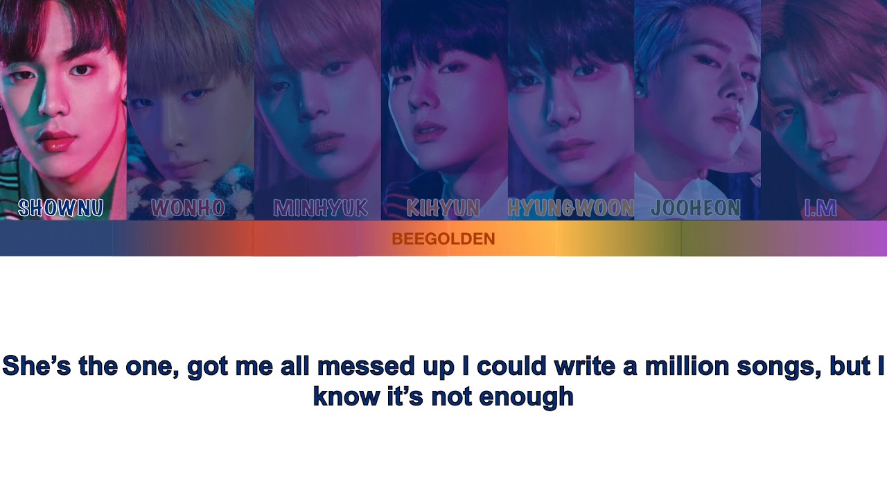 Monsta X - She&rsquo;s the one - Lyrics color coded