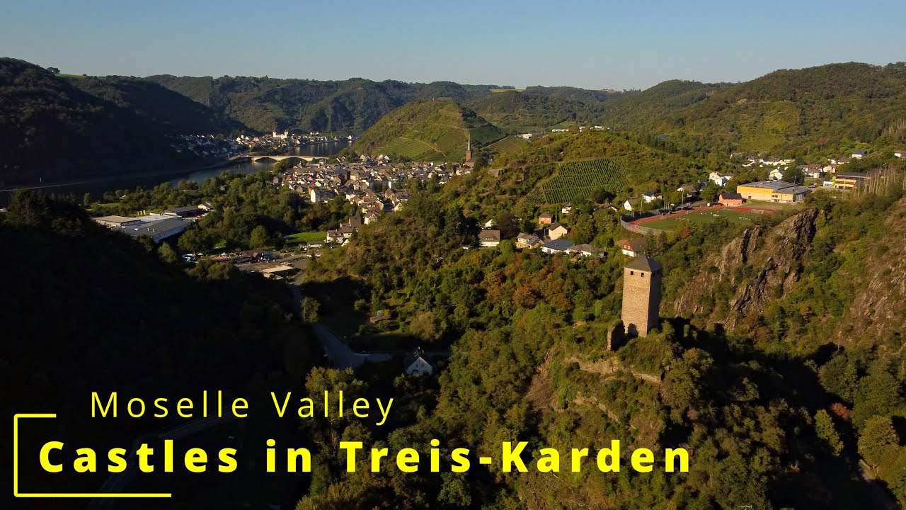 🏰 Castles in Treis-Karden Moselle Valley Mosel Germany  🇩🇪 | 4K Motorcycle & Drone cinematic 🛩️