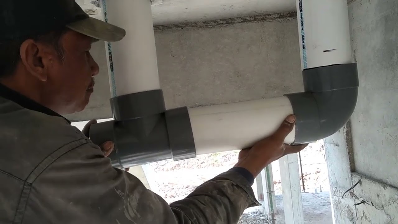 cara pasang pipa air kotoran (klosed)dan CO dari lantai 2