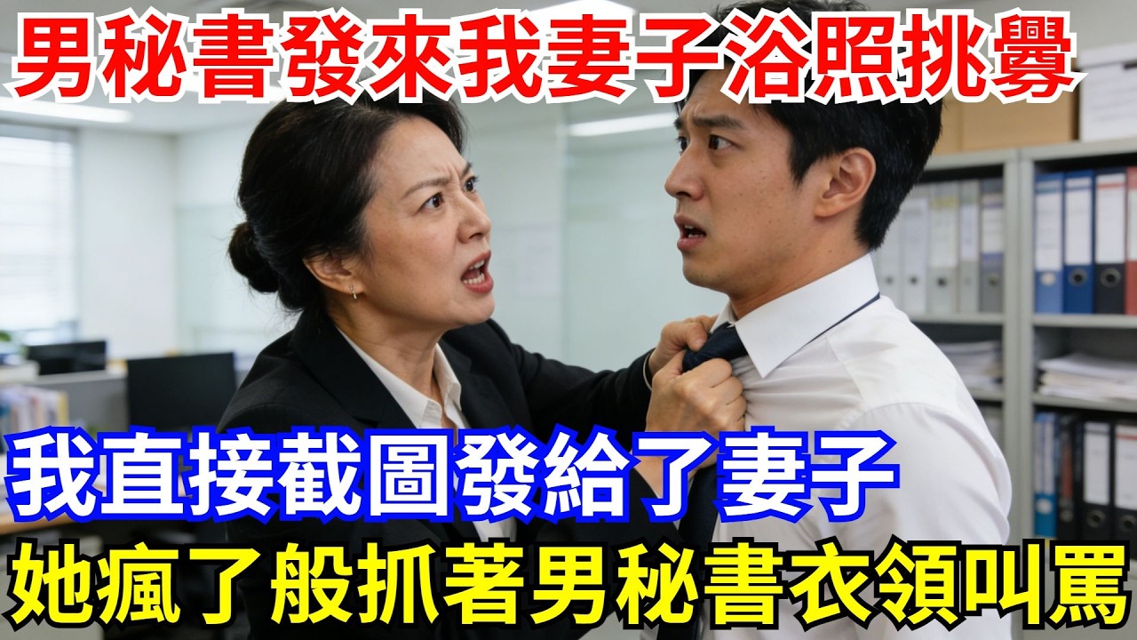 男秘書發來我妻子的浴照挑釁，我直接截圖發給了妻子，再見面時，她瘋了般沖上來抓著男秘書衣領嘶吼道：你想毀了我嗎！  #故事#情感