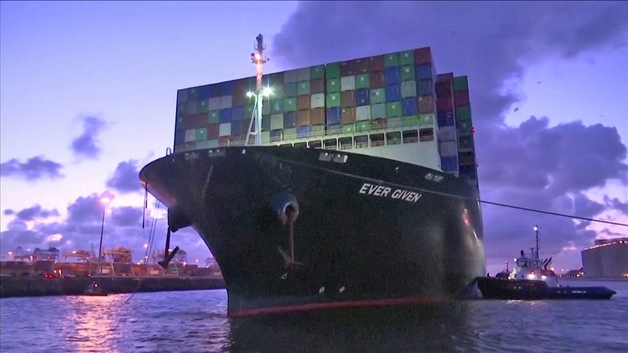Ever Given container ship finally arrives in Netherlands months after getting stuck in Suez Canal