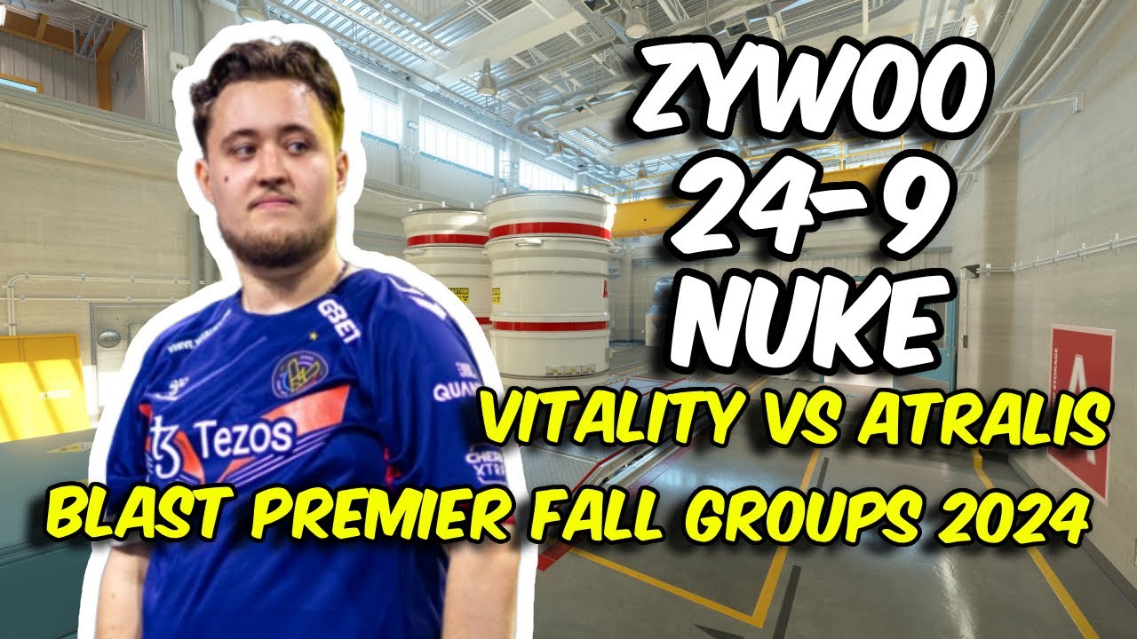 CS2 POV Vitality ZywOo (24/9) vs Astralis (Nuke) BLAST Premier Fall Groups 2024