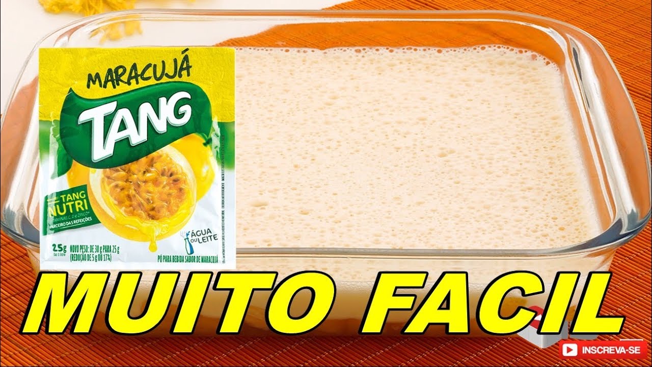 MOUSSE DE MARACUJÁ COM SUCO TANG MELHOR RECEITA JÁ VISTA!