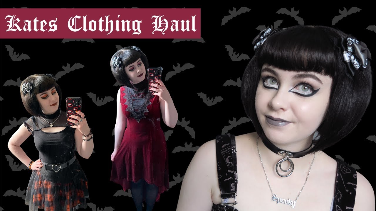 KATES CLOTHING HAUL & TRY ON - PUNK RAVE - GOTHIC CLOTHING - BRITTA VELVET DRESS & GIANNA MESH SKIRT