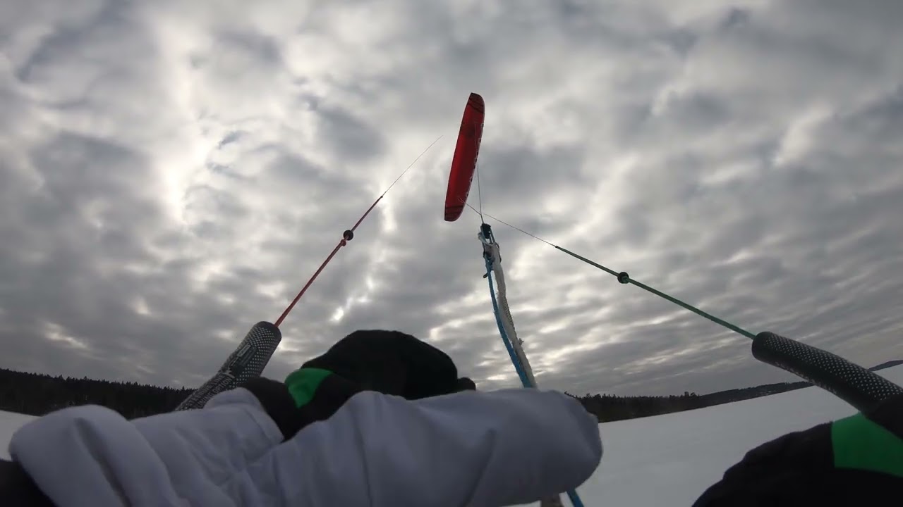 Snowkiting Blacken Mälaren 13/2 2026 del 7.