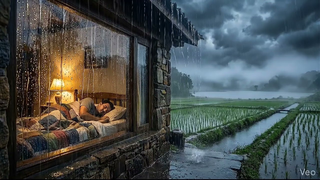 Heavy Rain Storm 🌧️ Relaxing Rain Sounds ASMR River, Roof & Nature Ambience