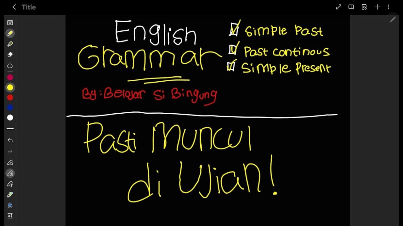 [Explanation] Simple Present, Simple Past dan Past Continous LENGKAP!! | Belajar Si Bingung SMP