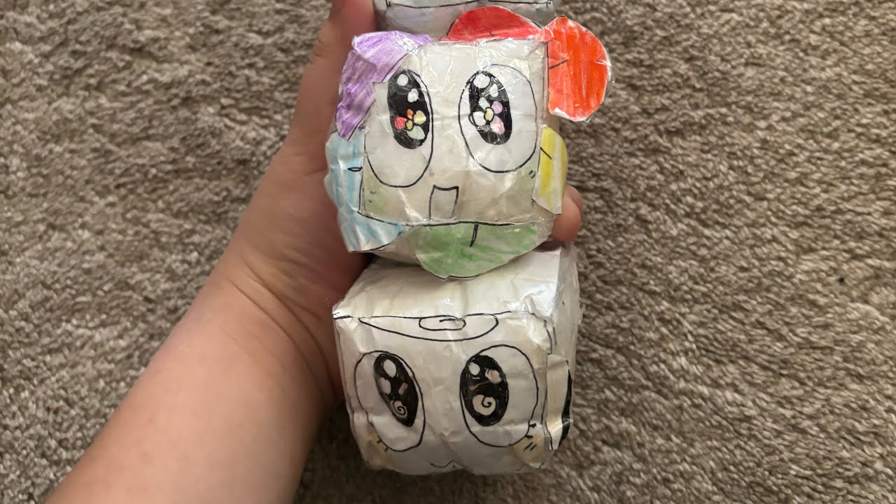 How to make a Shelly from Dandys world Cube Paper Squishy #dandysworld #shelly #papersquishy 
