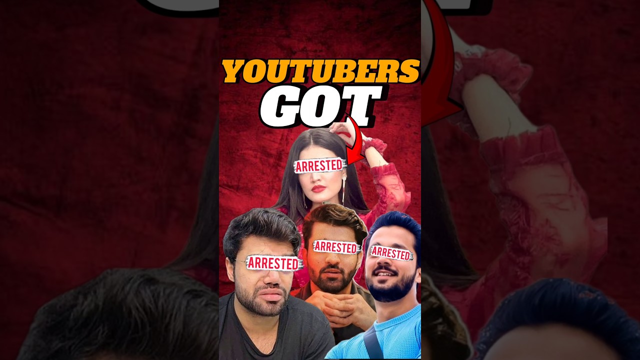 Pakistani YouTubers Who Got Arrested 😱 #pakistan #pakistani #duckybhai #rajabfamily #shorts