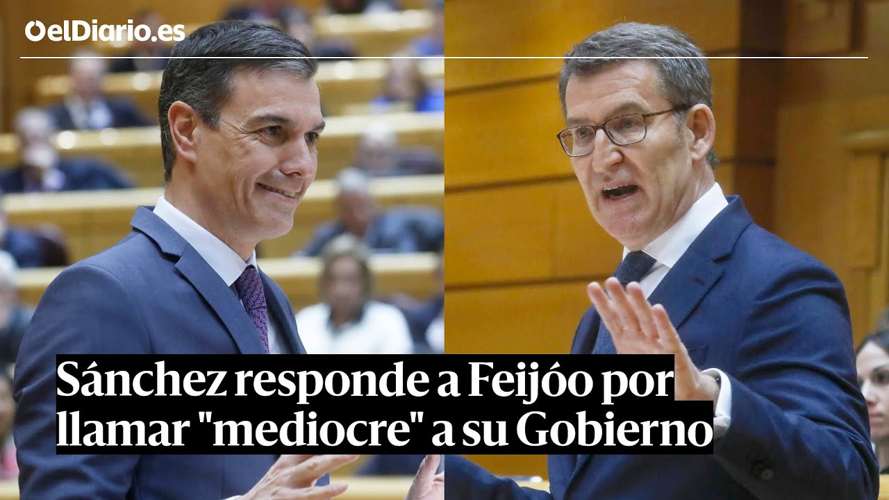 Cara a cara en el Senado | Sánchez responde a Feijóo y lo compara con la corrupción del PP