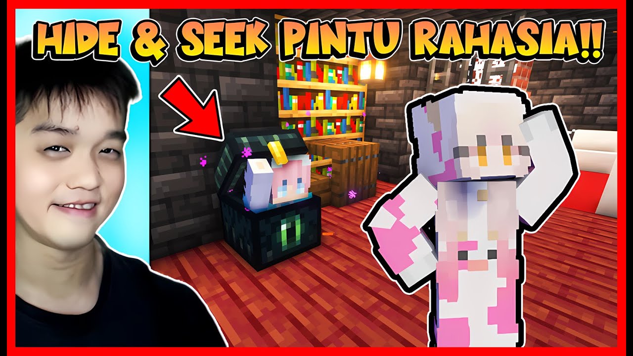PRANK MOMON di HIDE AND SEEK TAPI ATUN MENGGUNAKAN PINTU RAHASIA !! Feat @MOMON  Minecraft
