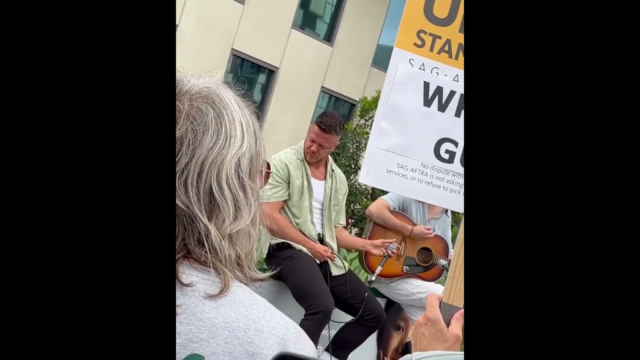 Imagine Dragons Perform for Writers Guild Picketers Outside Netflix Studios